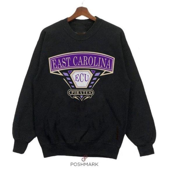 1999 Ecu Pirates East Sweatshirt Shirt Black Tee - Picture 1 of 4
